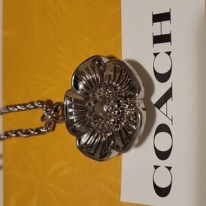 Coach Silver Floral Heavy Charm